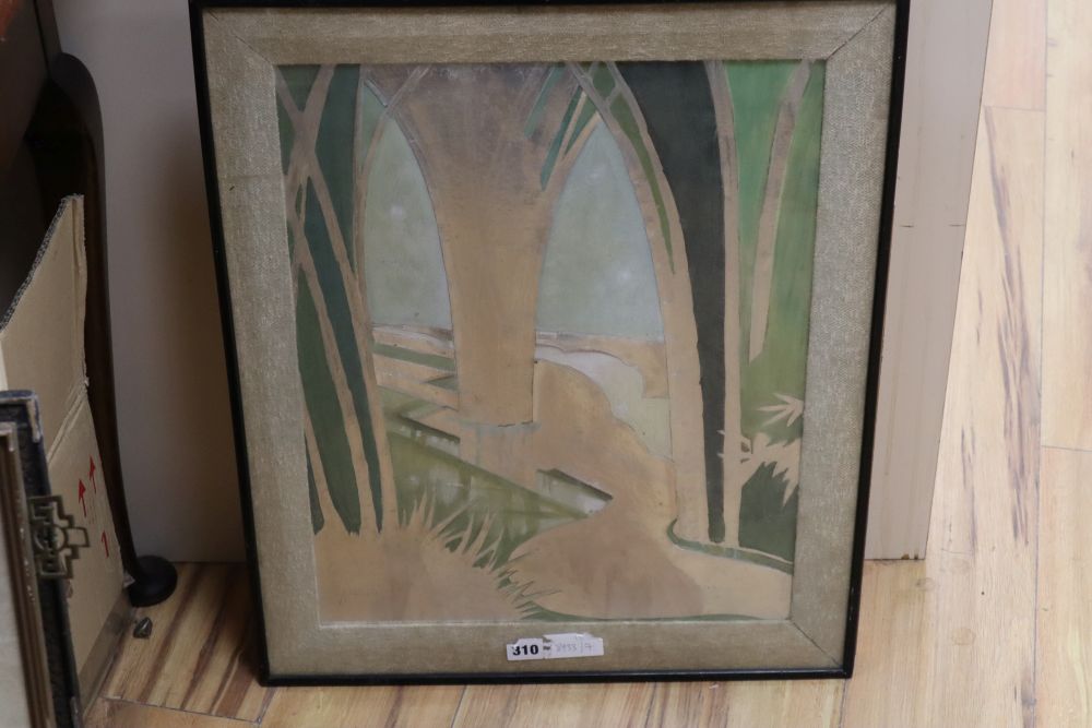 A group of assorted paintings and prints including a watercolour beach scene by Petley Jones